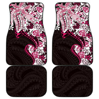 Monstera Plumeria Flowers Pink Car Mats Polynesian Pattern LT01 - Polynesian Pride