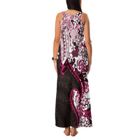 Monstera Plumeria Flowers Pink Family Matching Tank Maxi Dress and Hawaiian Shirt Polynesian Pattern LT01 - Polynesian Pride