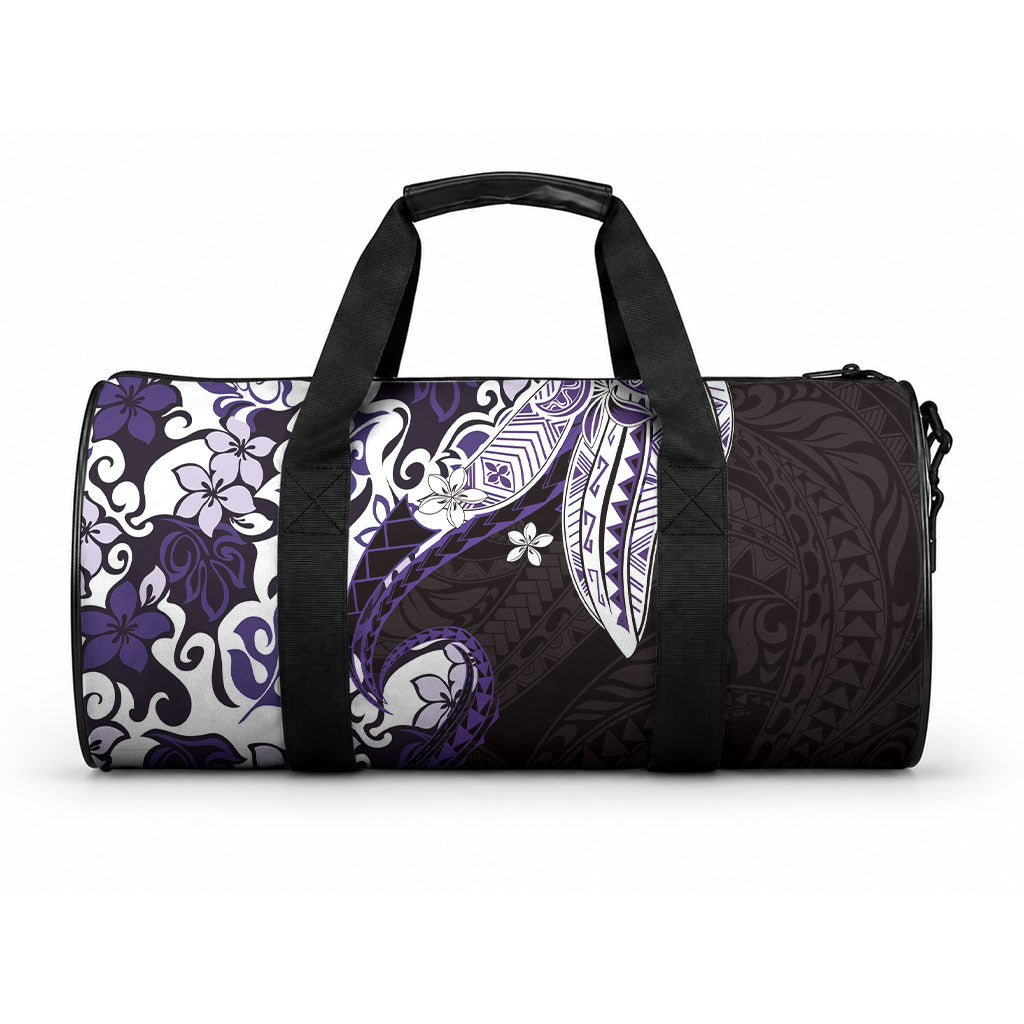 Monstera Plumeria Flowers Purple Duffle Bag Polynesian Pattern LT01 One size Purple - Polynesian Pride