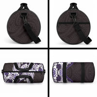 Monstera Plumeria Flowers Purple Duffle Bag Polynesian Pattern LT01 - Polynesian Pride