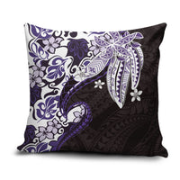 Monstera Plumeria Flowers Purple Pillow Cover Polynesian Pattern LT01 Purple - Polynesian Pride