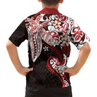 Monstera Plumeria Flowers Red Hawaiian Shirt Polynesian Pattern LT01 - Polynesian Pride