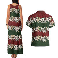 Hawaiian Hibiscus Christmas Color Couples Matching Tank Maxi Dress and Hawaiian Shirt Unique