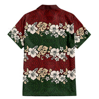 Hawaiian Hibiscus Christmas Color Family Matching Mermaid Dress and Hawaiian Shirt Unique