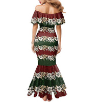 Hawaiian Hibiscus Christmas Color Family Matching Mermaid Dress and Hawaiian Shirt Unique