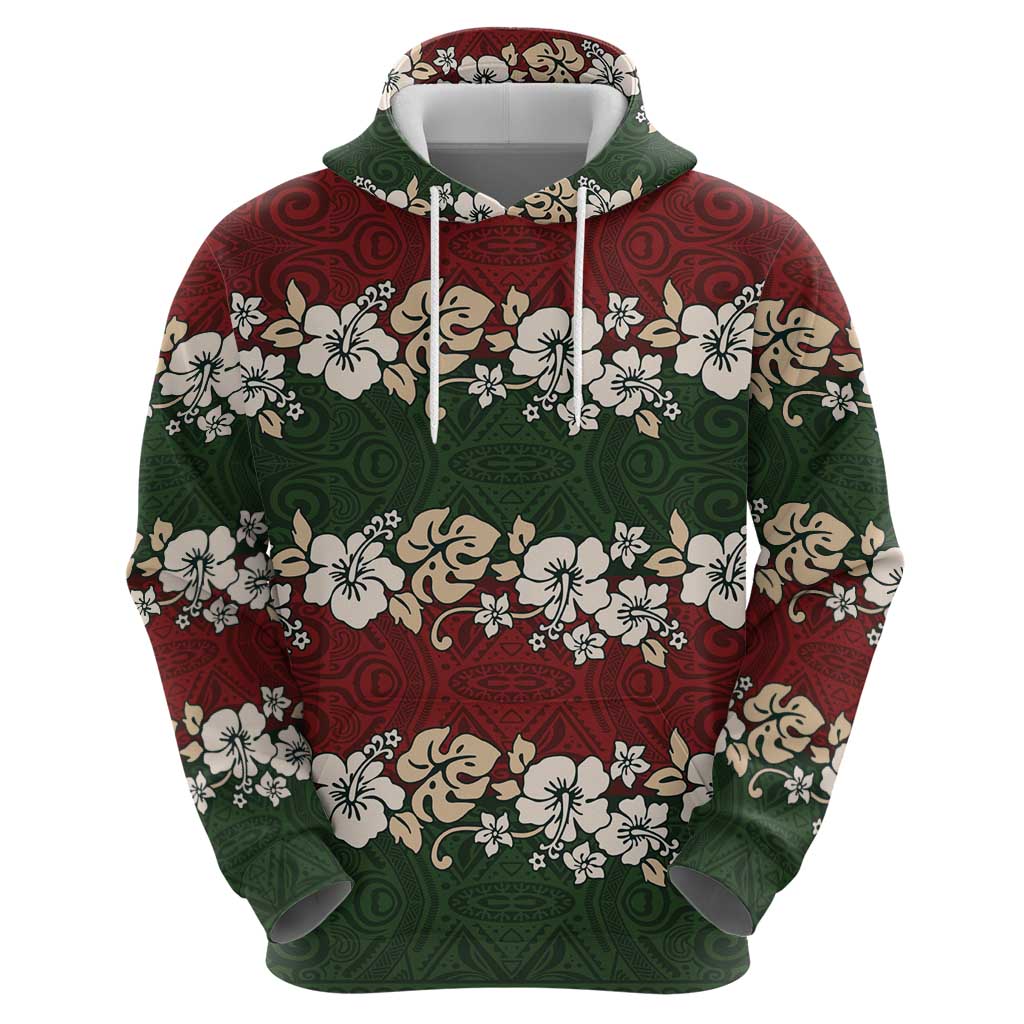 Hawaiian Hibiscus Christmas Color Hoodie Unique