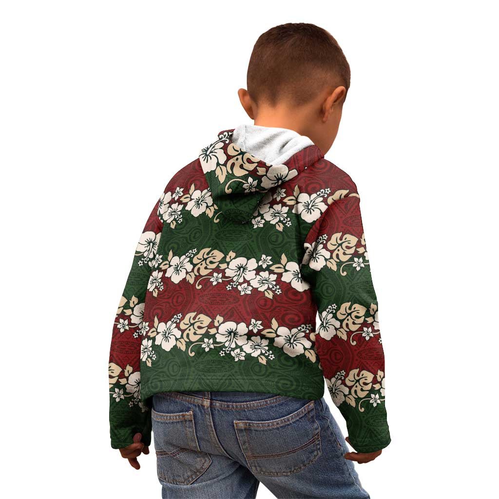 Hawaiian Hibiscus Christmas Color Kid Hoodie Unique