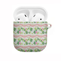 Monstera Tiare Plumeria Lei Pattern AirPods Case Green Version LT01 Green - Polynesian Pride