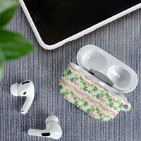 Monstera Tiare Plumeria Lei Pattern AirPods Case Green Version LT01 - Polynesian Pride
