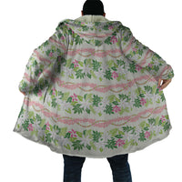 Monstera Tiare Plumeria Lei Pattern Cloak Green Version LT01 - Polynesian Pride