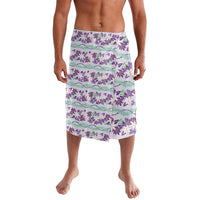 Monstera Tiare Plumeria Lei Pattern Lavalava Purple Version LT01 Purple - Polynesian Pride
