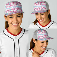 Monstera Tiare Plumeria Lei Pattern Baseball Net Cap Pink Version LT01 - Polynesian Pride