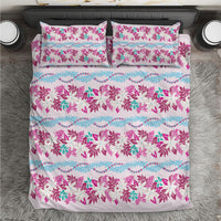 Monstera Tiare Plumeria Lei Pattern Bedding Set Pink Version LT01 Pink - Polynesian Pride