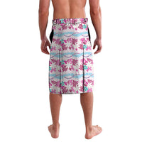 Monstera Tiare Plumeria Lei Pattern Lavalava Pink Version LT01 - Polynesian Pride