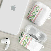 Monstera Tiare Plumeria AirPods Case Green Polynesian Pattern LT01 - Polynesian Pride