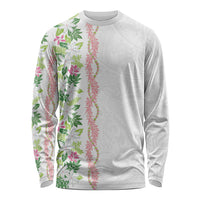 Monstera Tiare Plumeria Long Sleeve Shirt Green Polynesian Pattern LT01 Unisex Green - Polynesian Pride