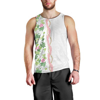 Monstera Tiare Plumeria Men Tank Top Green Polynesian Pattern LT01 - Polynesian Pride