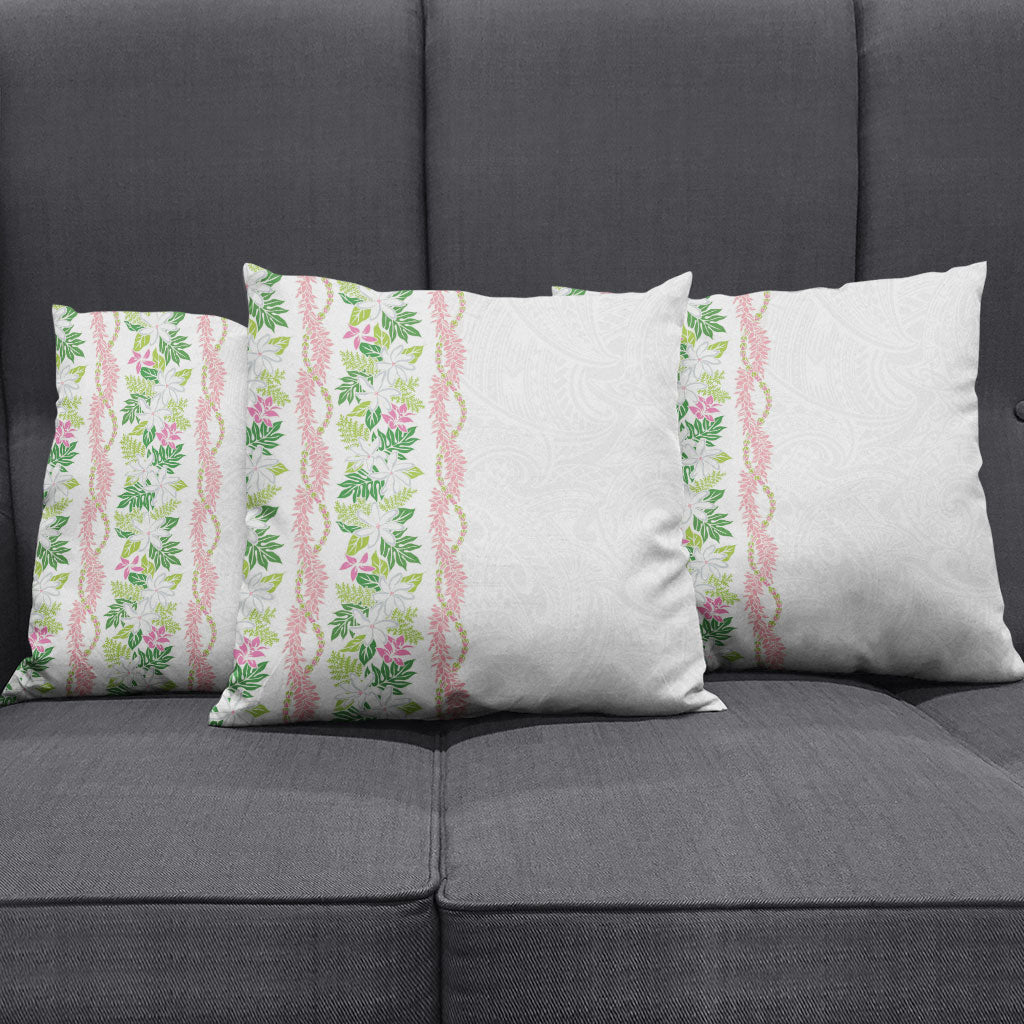 Monstera Tiare Plumeria Pillow Cover Green Polynesian Pattern LT01 - Polynesian Pride