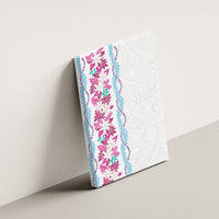 Monstera Tiare Plumeria Canvas Wall Art Pink Polynesian Pattern LT01 - Polynesian Pride