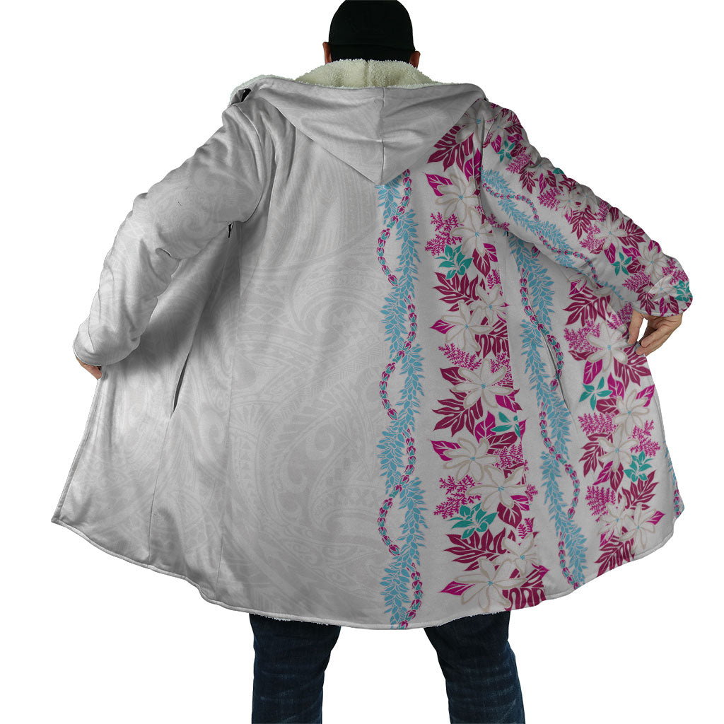 Monstera Tiare Plumeria Cloak Pink Polynesian Pattern LT01 - Polynesian Pride
