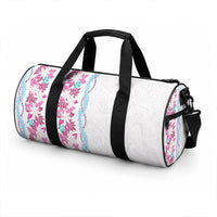 Monstera Tiare Plumeria Duffle Bag Pink Polynesian Pattern LT01 - Polynesian Pride