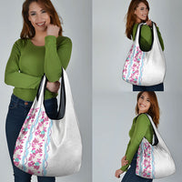 Monstera Tiare Plumeria Grocery Bag Pink Polynesian Pattern LT01 - Polynesian Pride