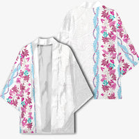 Monstera Tiare Plumeria Kimono Pink Polynesian Pattern LT01 - Polynesian Pride