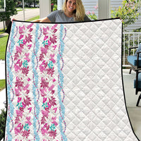 Monstera Tiare Plumeria Quilt Pink Polynesian Pattern LT01 Pink - Polynesian Pride