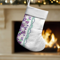 Monstera Tiare Plumeria Christmas Stocking Purple Polynesian Pattern LT01 Set of 2 Purple - Polynesian Pride