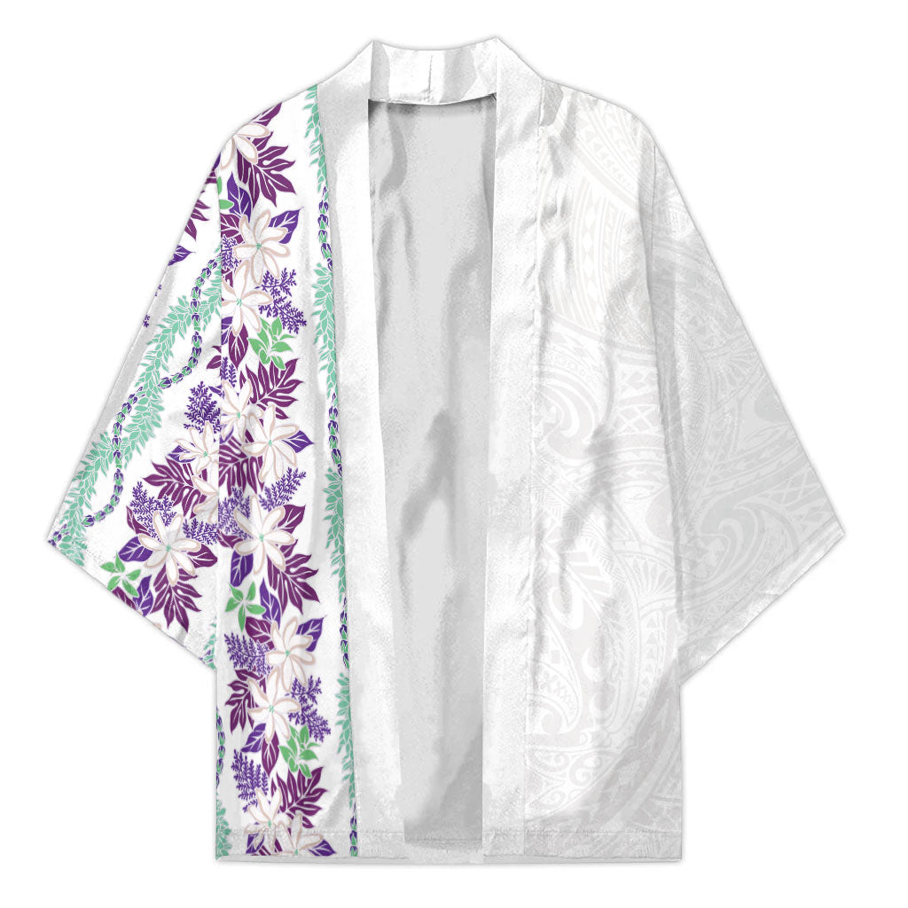 Monstera Tiare Plumeria Kimono Purple Polynesian Pattern LT01 Unisex Purple - Polynesian Pride