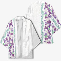 Monstera Tiare Plumeria Kimono Purple Polynesian Pattern LT01 - Polynesian Pride