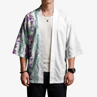 Monstera Tiare Plumeria Kimono Purple Polynesian Pattern LT01 - Polynesian Pride