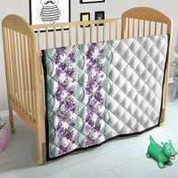 Monstera Tiare Plumeria Quilt Purple Polynesian Pattern LT01 - Polynesian Pride