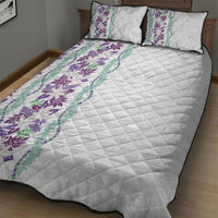 Monstera Tiare Plumeria Quilt Bed Set Purple Polynesian Pattern LT01 - Polynesian Pride