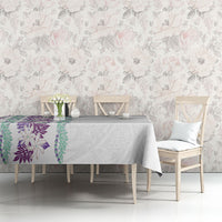 Monstera Tiare Plumeria Tablecloth Purple Polynesian Pattern LT01 - Polynesian Pride