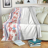 Monstera Tiare Plumeria Blanket Red Polynesian Pattern LT01 Red - Polynesian Pride