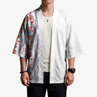 Monstera Tiare Plumeria Kimono Red Polynesian Pattern LT01 - Polynesian Pride