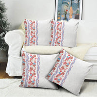 Monstera Tiare Plumeria Pillow Cover Red Polynesian Pattern LT01 - Polynesian Pride