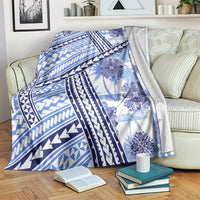 Hawaii Quilt Blanket Kakau Polynesian Pattern Blue Version LT01 - Polynesian Pride