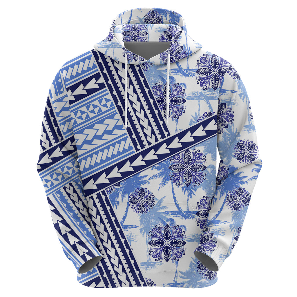Hawaii Quilt Hoodie Kakau Polynesian Pattern Blue Version LT01 - Polynesian Pride