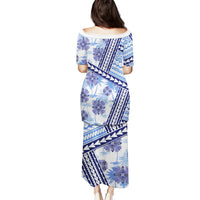 Hawaii Quilt Puletasi Kakau Polynesian Pattern Blue Version LT01 - Polynesian Pride