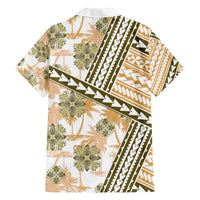 Hawaii Quilt Family Matching Tank Maxi Dress and Hawaiian Shirt Kakau Polynesian Pattern Gold Version LT01 - Polynesian Pride