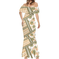 Hawaii Quilt Mermaid Dress Kakau Polynesian Pattern Gold Version LT01 - Polynesian Pride