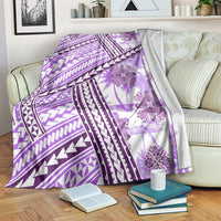 Hawaii Quilt Blanket Kakau Polynesian Pattern Lilac Version LT01 - Polynesian Pride