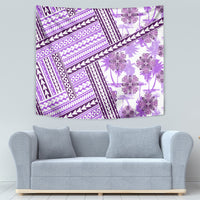 Hawaii Quilt Tapestry Kakau Polynesian Pattern Lilac Version LT01 - Polynesian Pride