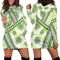 Hawaii Quilt Hoodie Dress Kakau Polynesian Pattern Olive Green Version LT01 - Polynesian Pride