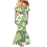 Hawaii Quilt Mermaid Dress Kakau Polynesian Pattern Olive Green Version LT01 - Polynesian Pride