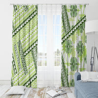 Hawaii Quilt Window Curtain Kakau Polynesian Pattern Olive Green Version LT01 - Polynesian Pride