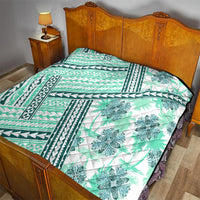 Hawaii Quilt Quilt Kakau Polynesian Pattern Teal Version LT01 - Polynesian Pride