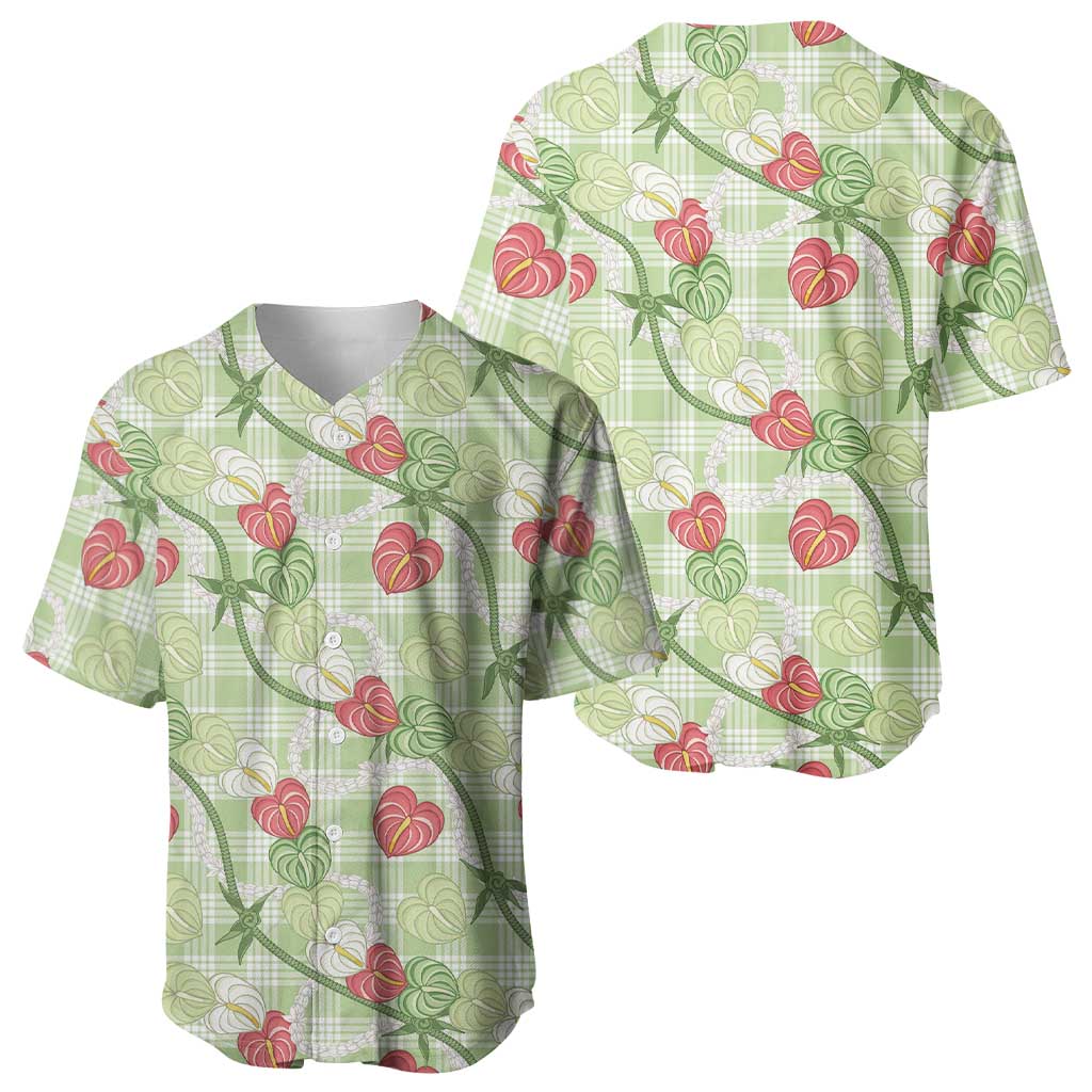 Anthurium Pikake Ti Leaf Palaka Baseball Jersey Green Version